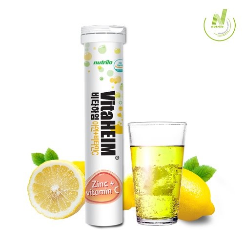 [비타하임]아연 + 비타민C (4,300mg x 20정) 레몬맛 12개 / 마시는 발포 비타민