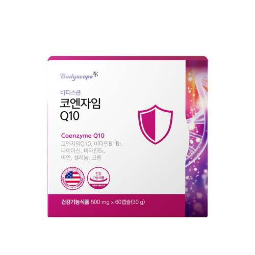 바디스콥 코엔자임 Q10 60캡슐 / 혈압관리 항산화 임신준비 코큐텐 혈압감소 효능