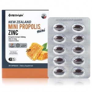 엔젯오리진 뉴질랜드 미니 프로폴리스 아연 650mg x 30캡슐 (1개월분) / 항산화, 면역건강 아연 함유