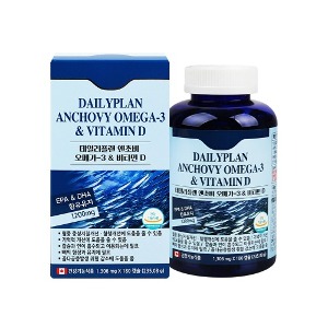 [에버] 캐나다산 데일리플랜 엔초비 오메가-3 &amp; 비타민 D (1,306 mg x 180캡슐) 6개월분
