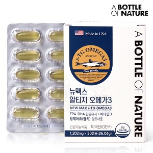 어바틀 뉴맥스 알티지 오메가3 (1,202mg*30캡슐) / 비타민D 1000IU 함유